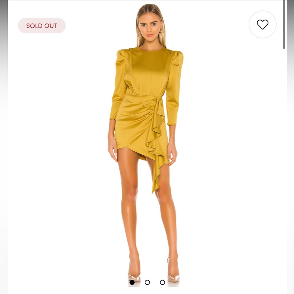 NBD Pandora Dress in Mustard Yellow